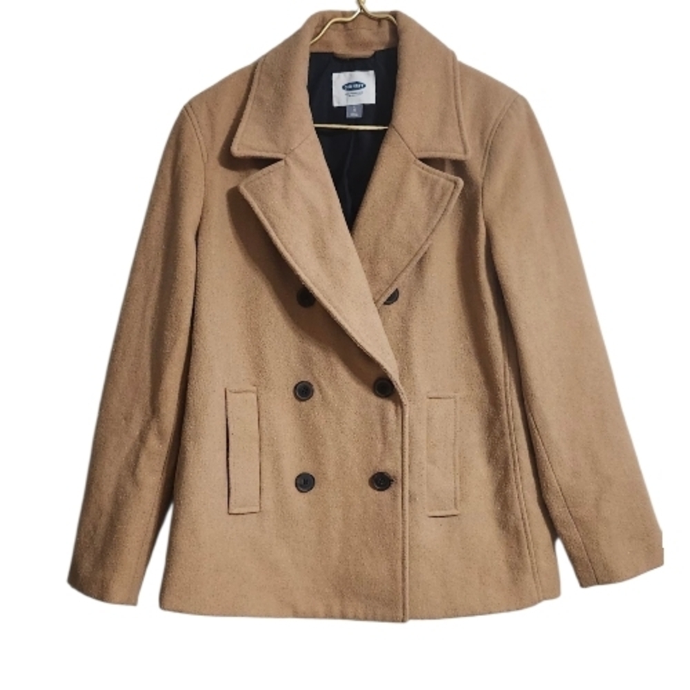 Old Navy Women's Camel Pea Coat - Picture 5 of 8